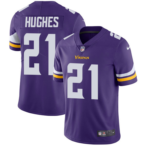 Minnesota Vikings #21 Limited Mike Hughes Purple Nike NFL Home Men Jersey Vapor Untouchable->minnesota vikings->NFL Jersey